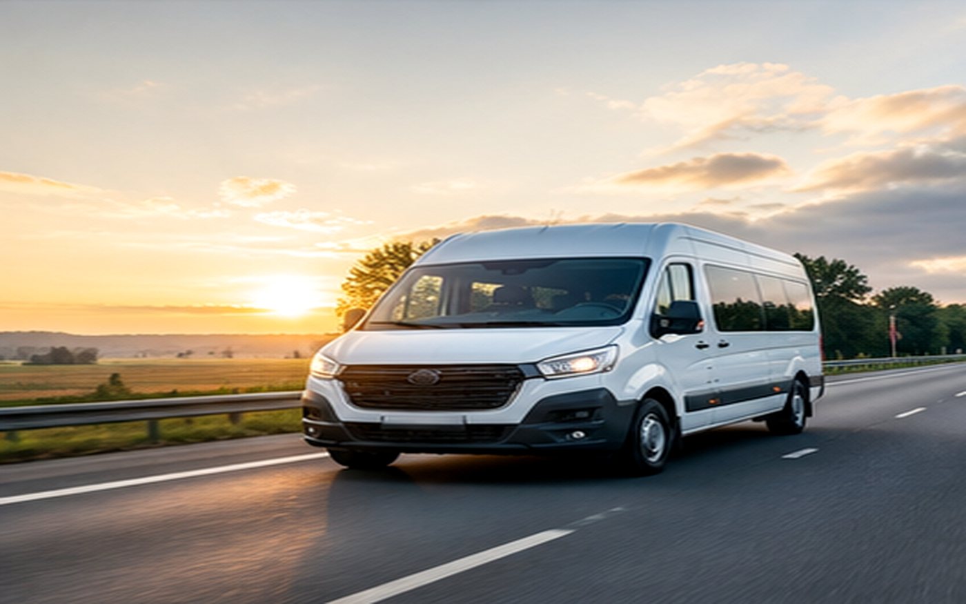 Realistyczny bus międzynarodowy przygotowany do trasy door to door